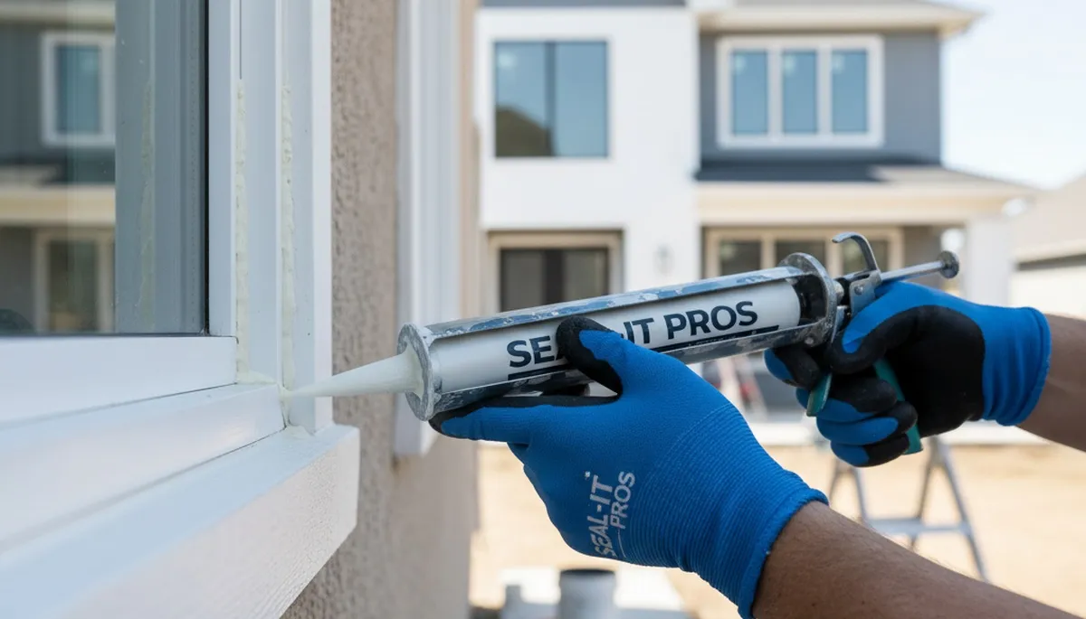 Professional exterior caulking and sealing on Lakeland FL home by local house painting experts