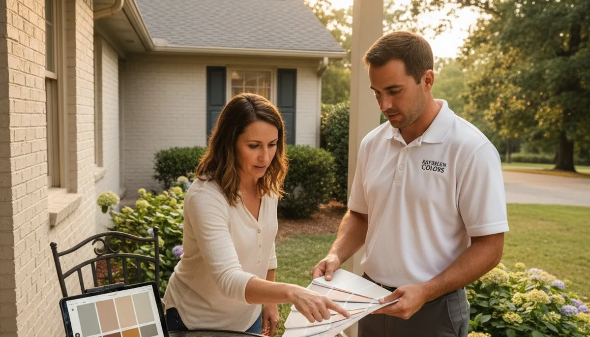 Professional house painter providing color consultation for homeowners in Kathleen, FL near Lakeland