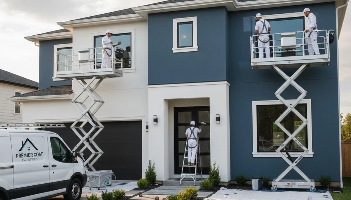 Professional exterior house painters applying weather-resistant paint in Lakeland, FL