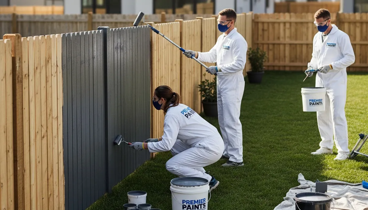 Professional fence painting service in Lakeland FL protecting wood and vinyl fences from weather damage