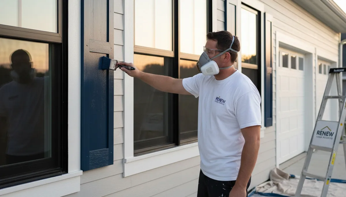 Professional shutter painting and refinishing by expert house painters in Lakeland, FL